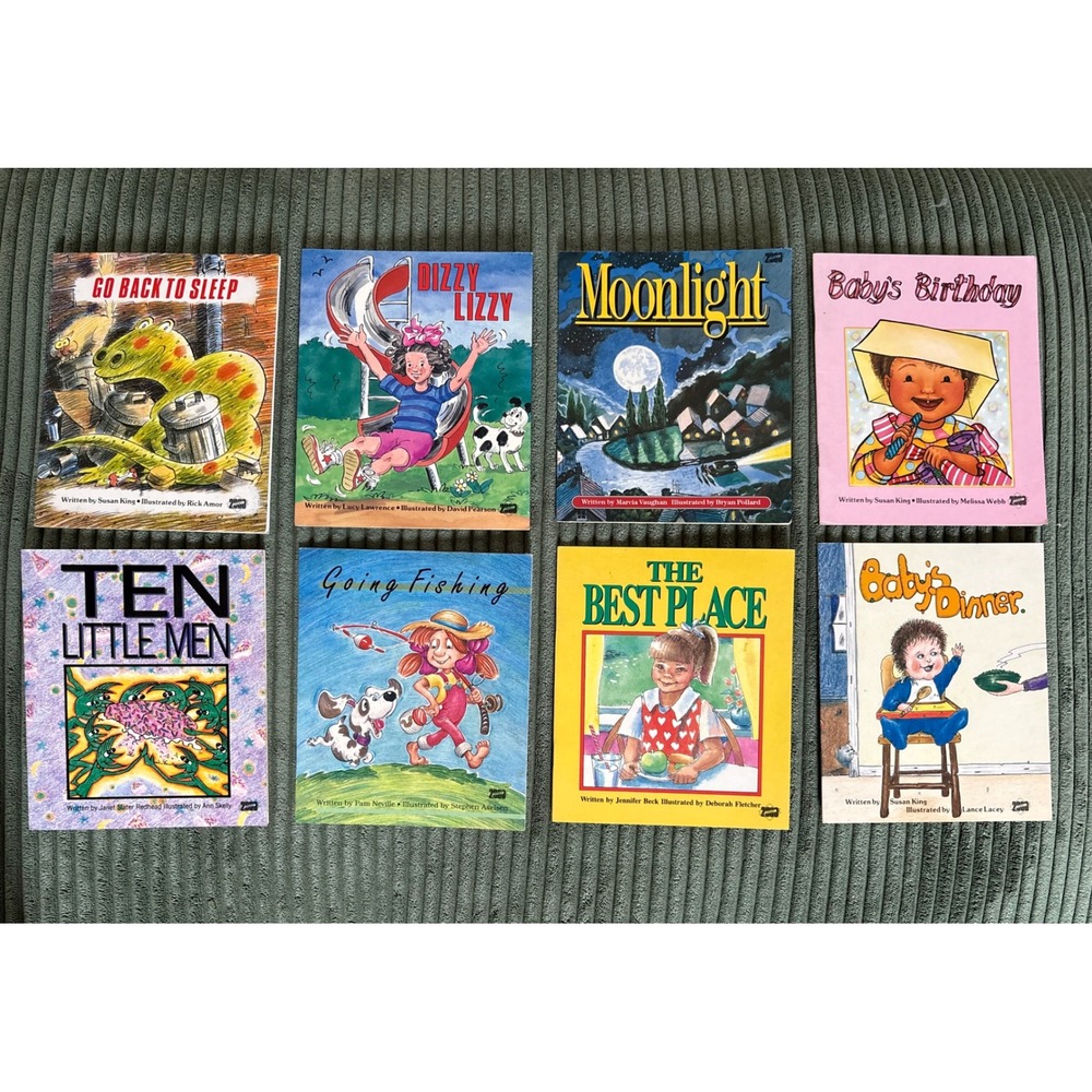 Lot of 8 Rigby Literacy 2000 Leveled Readers Kindergarten 1st Grade Vintage